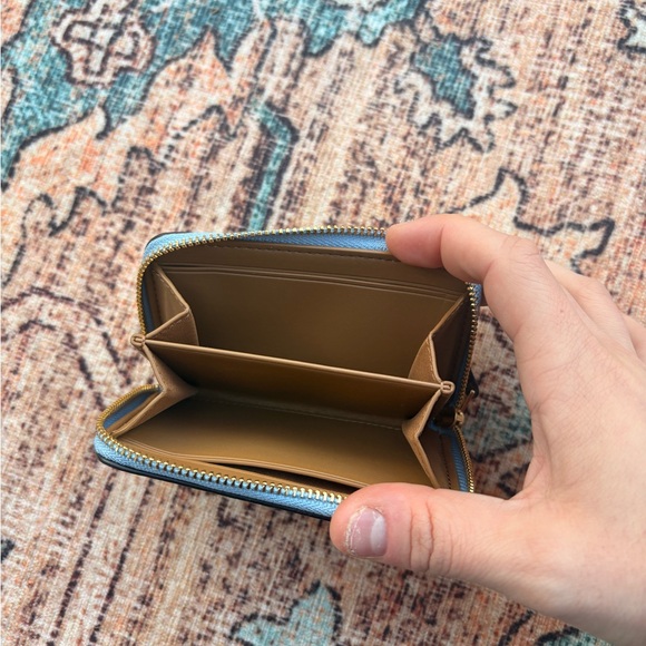 Coach Blue Zip Wallet with Orange Slices - Picture 3 of 3